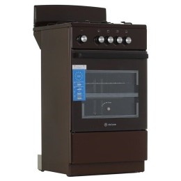 Газовая плита DE LUXE 5040.48г (щ)-014 коричневый (без крышки) реш.эмаль