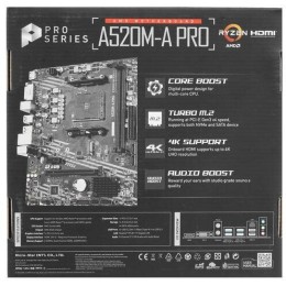 Материнская плата MSI A520M-A PRO Soc-AM4 AMD A520 2xDDR4 mATX AC`97 8ch(7.1) GbLAN RAID+DVI+HDMI