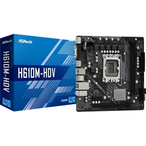 Материнская плата ASRock H470M-HDV LGA1200, H470, 2*DDR4, D-Sub+HDMI+DVI-D, 4xSATA3 6.0, 2xUSB 3.2, 4xUSB 2.0, mATX