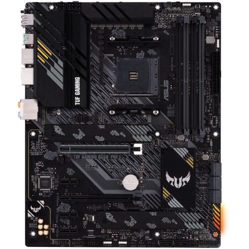 Материнская плата ASUS TUF GAMING B550-PRO,  Socket AM4, B550, 4*DDR4, HDMI+DP, CrossFireX, SATA3 + RAID, Audio, 2,5Gb LAN, USB 3.2*8, USB 2.0*6, COM*1 header (w/o cable) ATX ; 90MB17R0-M0EAY0