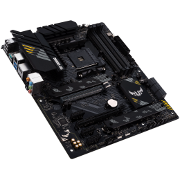 Материнская плата ASUS TUF GAMING B550-PRO,  Socket AM4, B550, 4*DDR4, HDMI+DP, CrossFireX, SATA3 + RAID, Audio, 2,5Gb LAN, USB 3.2*8, USB 2.0*6, COM*1 header (w/o cable) ATX ; 90MB17R0-M0EAY0