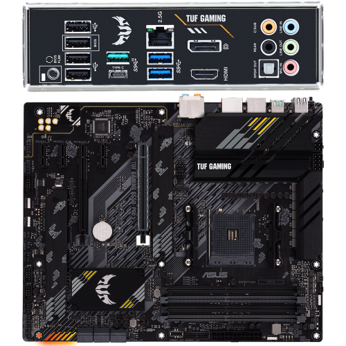Материнская плата ASUS TUF GAMING B550-PRO,  Socket AM4, B550, 4*DDR4, HDMI+DP, CrossFireX, SATA3 + RAID, Audio, 2,5Gb LAN, USB 3.2*8, USB 2.0*6, COM*1 header (w/o cable) ATX ; 90MB17R0-M0EAY0