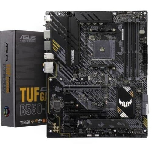 Материнская плата ASUS TUF GAMING B550-PRO,  Socket AM4, B550, 4*DDR4, HDMI+DP, CrossFireX, SATA3 + RAID, Audio, 2,5Gb LAN, USB 3.2*8, USB 2.0*6, COM*1 header (w/o cable) ATX ; 90MB17R0-M0EAY0