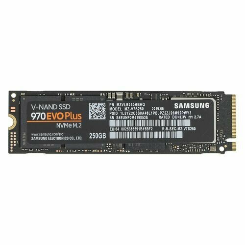 Накопитель SSD M.2 (PCI-E NVMe) 250 Gb Samsung 980 (R2900/W1300MB/s) (MZ-V8V250BW)