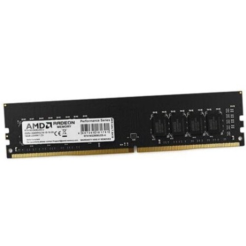 Модуль памяти 16GB AMD Radeon™ DDR4 2666 DIMM R7 Performance Series Black Gaming Memory R7S416G2606U2S Non-ECC, CL16, 1.2V, Heat Shield, RTL