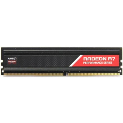 Модуль памяти 8GB AMD Radeon™ DDR4 2400 DIMM R7 Performance Series Black Gaming Memory R7S48G2400U2S Non-ECC, CL16, 1.2V, Heat Shield, RTL