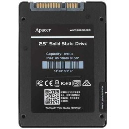Накопитель SSD 2.5"; 128GB Apacer AS350 Panther SSD AP128GAS350-1 SATA 6Gb/s, 560/540, IOPS 65/82K, MTBF 1.5M, 3D TLC, 32MB, 75TBW, 0,54DWPD, RTL