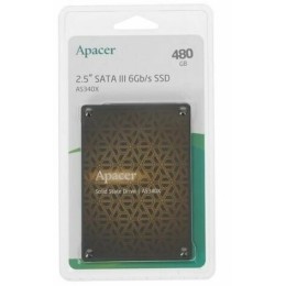 Накопитель Apacer 480GB AS340X 2.5" Client SSD AP480GAS340XC-1 SATA 6Gb/s, 550/520, IOPS 87/80K, MTBF 1.5M, 3D TLC, 280TBW, 0,53DWPD, RTL