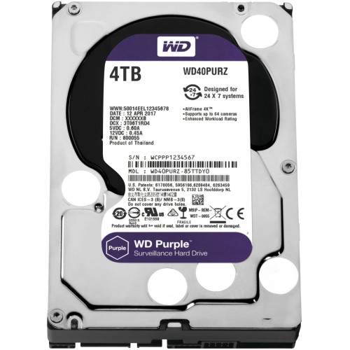 Жесткий диск Western Digital SATA 8TB 6GB/S 128MB PURPLE WD84PURZ WDC
