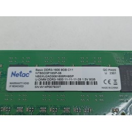 Память Netac 8GB DDR3 1600MHz CL11 1.5V / NTBSD3P16SP-08