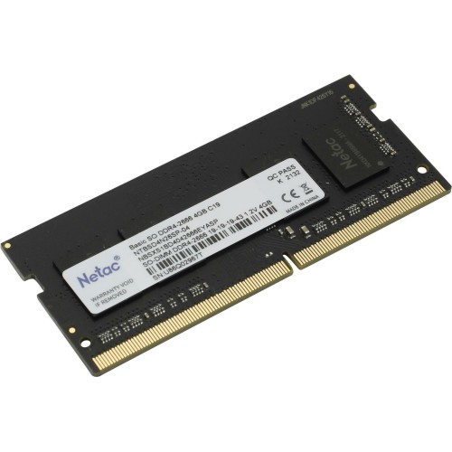 Память Netac 4GB DDR4 2666MHz SO-DIMM CL19 1.2V / NTBSD4N26SP-04