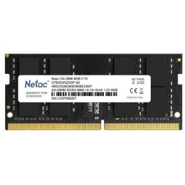 Память Netac 8GB DDR4 2666MHz SO-DIMM CL19 1.2V/NTBSD4N26SP-08 PC4-21300 CL19 SO-DIMM 260-pin single rank Ret