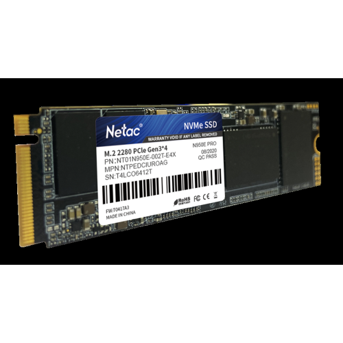 Накопитель SSD Netac M.2 2280 N950E Pro NVMe PCIe 2Tb NT01N950E-002T-E4X (heat sink)