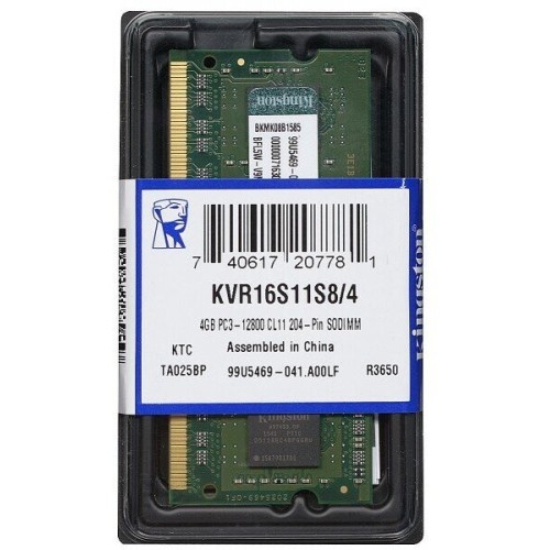 Модуль памяти Kingston DDR-III 4GB (PC3-12800) 1600MHz SO-DIMM SR X8
