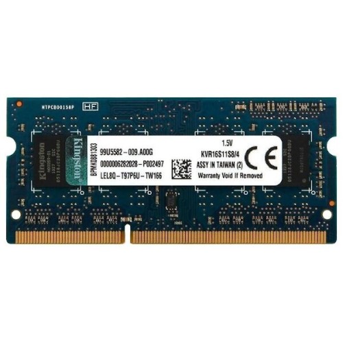 Модуль памяти Kingston DDR-III 4GB (PC3-12800) 1600MHz SO-DIMM SR X8