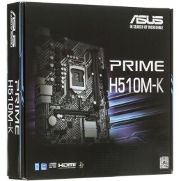 Материнская плата Asus Prime H510M-K, LGA1200, H510, 2*DDR4, D-Sub + HDMI, SATA3, Audio, Gb LAN, USB 3.2, USB 2.0, COM*1 header (w/o cable), mATX