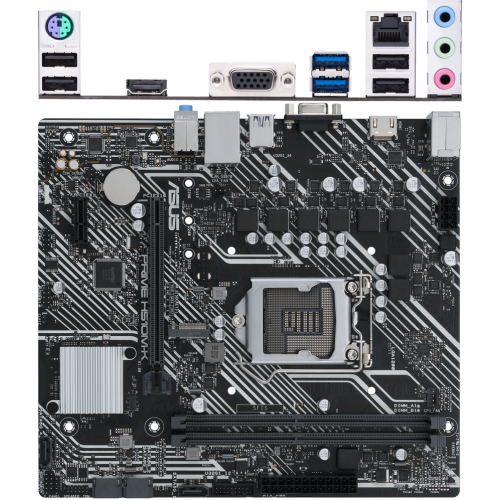 Материнская плата Asus Prime H510M-K, LGA1200, H510, 2*DDR4, D-Sub + HDMI, SATA3, Audio, Gb LAN, USB 3.2, USB 2.0, COM*1 header (w/o cable), mATX