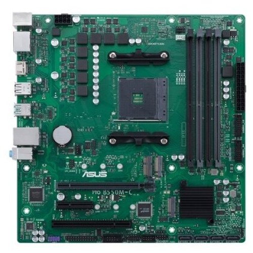 Материнская плата ASUS PRO B550M-C/CSM, Socket AM4, B550, 2*DDR4,2*DP+HDMI, SATA3 + RAID, Audio, Gb LAN, USB 3.1*8, USB 2.0*4, COM*1 header (w/o cable), mATX ; 90MB15Q0-M0EAYC