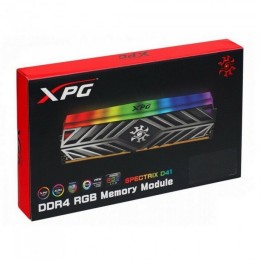 Память Adata 16GB DDR4 3200 DIMM XPG SPECTRIX D41 RGB Grey Gaming Memory AX4U32008G16A-DT41 Non-ECC, CL16, 1.35V, Heat Shield, Kit (2x8GB), RTL