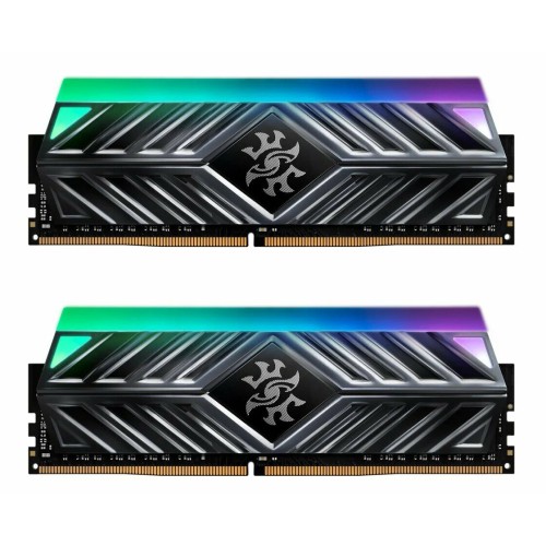 Память Adata 16GB DDR4 3200 DIMM XPG SPECTRIX D41 RGB Grey Gaming Memory AX4U32008G16A-DT41 Non-ECC, CL16, 1.35V, Heat Shield, Kit (2x8GB), RTL