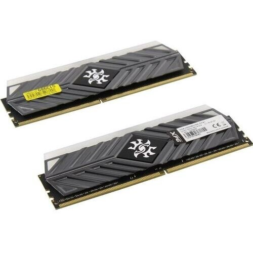 Память Adata 16GB DDR4 3200 DIMM XPG SPECTRIX D41 RGB Grey Gaming Memory AX4U32008G16A-DT41 Non-ECC, CL16, 1.35V, Heat Shield, Kit (2x8GB), RTL