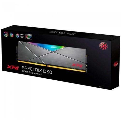 Модуль памяти 16GB ADATA DDR4 3200 DIMM XPG SPECTRIX D50 RGB Grey Gaming Memory AX4U320016G16A-ST50 Non-ECC, CL16, 1.35V, Heat Shield, RTL