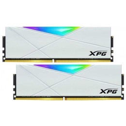 Модуль памяти 16GB ADATA DDR4 3200 DIMM XPG SPECTRIX D50 RGB White Gaming Memory AX4U32008G16A-DW50 Non-ECC, CL16, 1.35V, Heat Shield, Kit (2x8GB), RTL