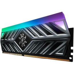 Память Adata 8GB DDR4 3200MHz XPG SPECTRIX D41 RGB Grey Gaming Memory AX4U32008G16A-ST41 Non-ECC, CL16, 1.35V, Heat Shield, RTL