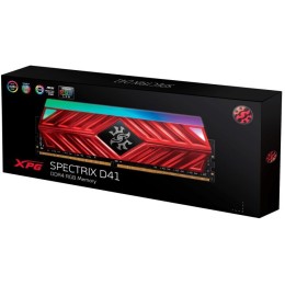Память Adata 8GB DDR4 3200MHz XPG SPECTRIX D41 RGB Grey Gaming Memory AX4U32008G16A-ST41 Non-ECC, CL16, 1.35V, Heat Shield, RTL