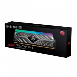 Память Adata 8GB DDR4 3200MHz XPG SPECTRIX D41 RGB Grey Gaming Memory AX4U32008G16A-ST41 Non-ECC, CL16, 1.35V, Heat Shield, RTL