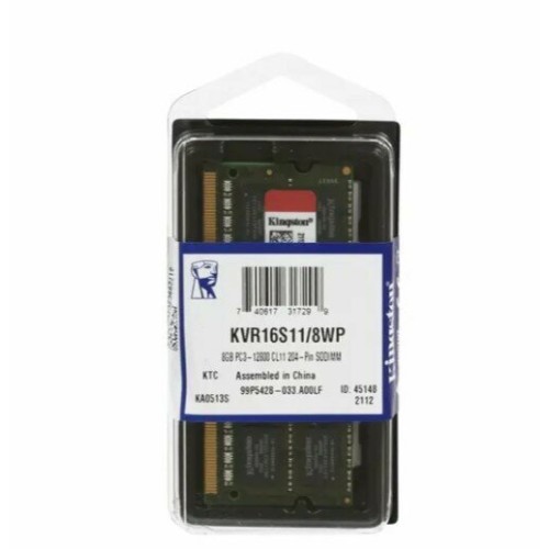 Память оперативная Kingston 8GB 1600MHz DDR3 Non-ECC CL11 SODIMM (Select Regions ONLY)
