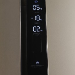 Холодильник HYUNDAI CS6073FV шампань стекло (трехкамерный)