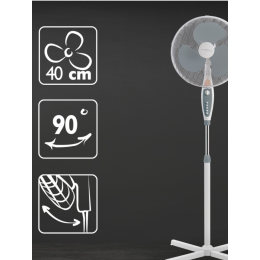 Вентилятор SCARLETT SC-SF111B24 45Вт скоростей:3 серый/белый