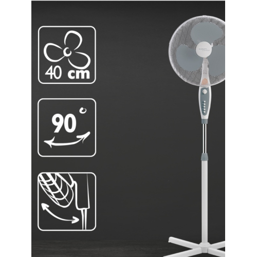 Вентилятор SCARLETT SC-SF111B24 45Вт скоростей:3 серый/белый