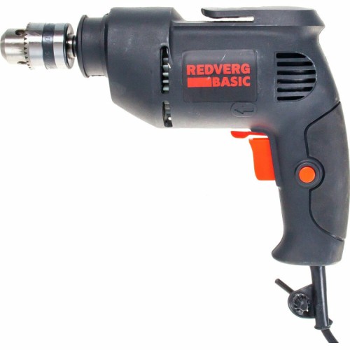 Дрель безударная RedVerg Basic D500 500Вт; 0-3000 об/мин.; ЗВП 10мм; сверление: сталь-10мм, дерево-20мм; реверс; коробка - картон; вес - 1,6кг