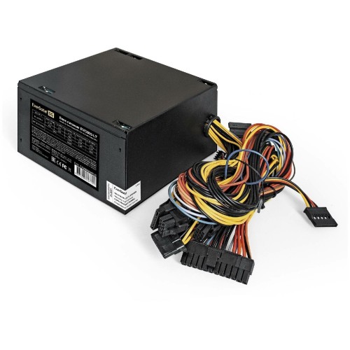 Блок питания 800W ExeGate EVO800-LT (ATX, APFC, 12cm RGB fan, 24pin, (4+4)pin, PCI-E, 5xSATA, 3xIDE, FDD, black)