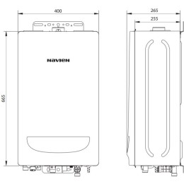 Котёл газовый камера закрытая, Navien Deluxe S-24k, 2-ух контр, 24 квт, коаксиальный