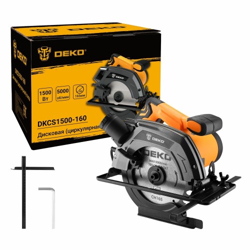 Циркулярная пила (дисковая) Deko DKCS1500-160 1500Вт (ручная)