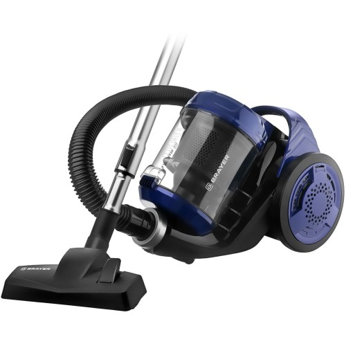 Пылесос BRAYER BR4203 циклонного типа 2000Вт, 3,5л, всасыв 380 Вт, Hepa, телес, 5м, паркетная щетка