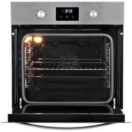 Духовой шкаф Электрический Hyundai HEO 6640 IX серебристый/черный, встраиваемый