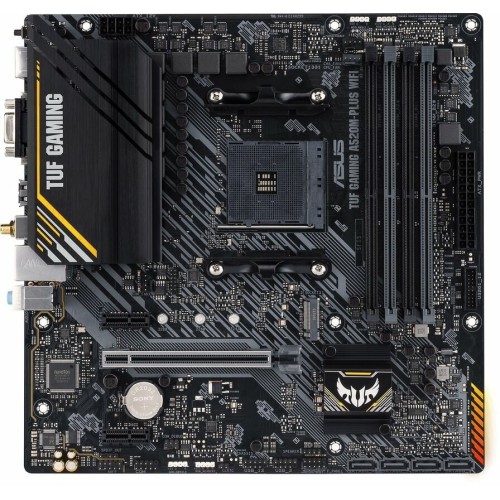 Материнская плата ASUS TUF GAMING A520M-PLUS WIFI, Socket AM4, A520, 4*DDR4, D-Sub+DVI+HDMI, SATA3, Audio, Gb LAN, COM*1 header, mATX
