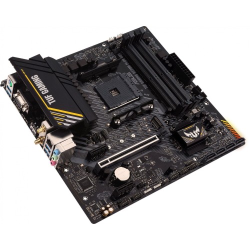 Материнская плата ASUS TUF GAMING A520M-PLUS WIFI, Socket AM4, A520, 4*DDR4, D-Sub+DVI+HDMI, SATA3, Audio, Gb LAN, COM*1 header, mATX