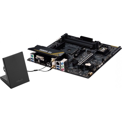Материнская плата ASUS TUF GAMING A520M-PLUS WIFI, Socket AM4, A520, 4*DDR4, D-Sub+DVI+HDMI, SATA3, Audio, Gb LAN, COM*1 header, mATX