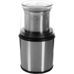 Кофемолка KITFORT КТ-757, 200Вт, система помола: ножи, вместимость: 75гр, нержавеющая сталь/черный