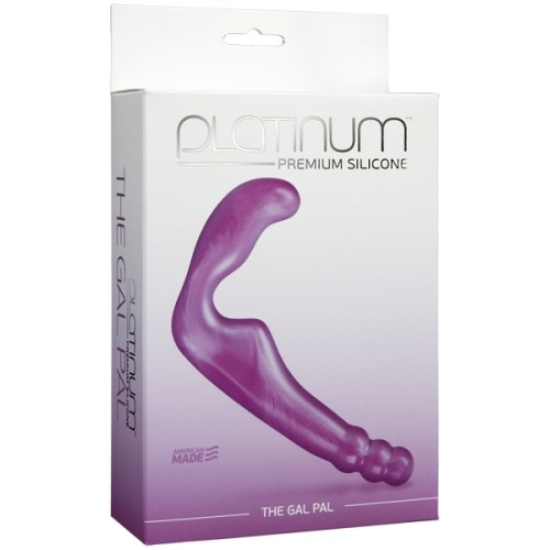 Безременной страпон, стимулятор точки G без вибрации Platinum Premium Silicone - The Gal Pal - Purple