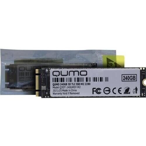 SSD накопитель 240GB M2 2280 QUMO Novation TLC 3D (Q3DT-240GMSY-M2) R/W 560/530; 52K/72K IOPS;  MAS1102A OEM