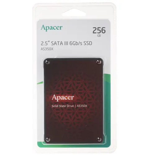 Накопитель SSD Apacer PANTHER AS350X 256Gb SATA 2.5" 7mm, R560/W540 Mb/s, IOPS 80K, MTBF 1,5M, 3D NAND, Retail (AP256GAS350XR-1)