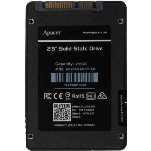 Накопитель SSD Apacer PANTHER AS350X 256Gb SATA 2.5" 7mm, R560/W540 Mb/s, IOPS 80K, MTBF 1,5M, 3D NAND, Retail (AP256GAS350XR-1)