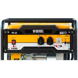 Генератор бензиновый DENZEL PS 25, 2,5 кВт, 230В, 15л, ручной стартер 946814