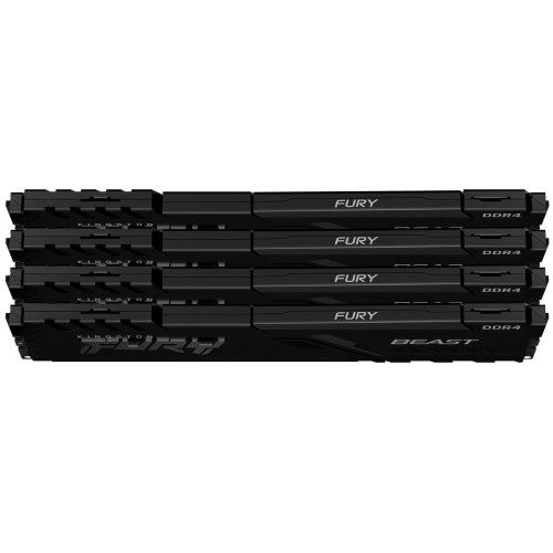 Память оперативная Kingston 16GB 2666MHz DDR4 CL16 DIMM (Kit of 4) FURY Beast Black